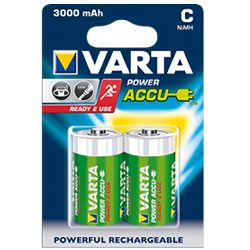 Varta C size Ready2Go 3000mAh (2 pack) - NiMH rechargeable batteries