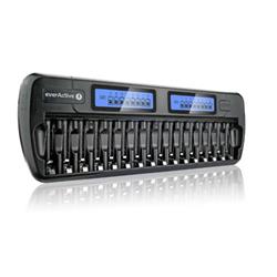 everActive NC-1600 battery charger for charging 16 NiMH AA rechargeable batteries