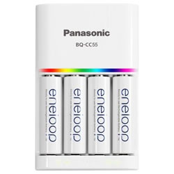 Panasonic BQ-CC55 battery charger with eneloop AA batteries