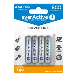 EverActive AAA 750mAh NiMH (4 pack) - NiMH rechargeable batteries