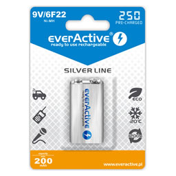 everActive 200mAh PP3 9V rechargeable - NiMH rechargeable batteries